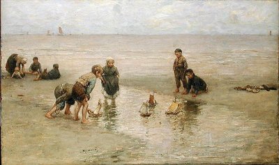 Regattaen (olje på lerret) av Bernardus Johannes Blommers or Bloomers