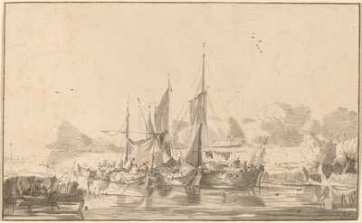 Canal at Utrecht, 1771, publisert 1787. av Bernhard Schreuder