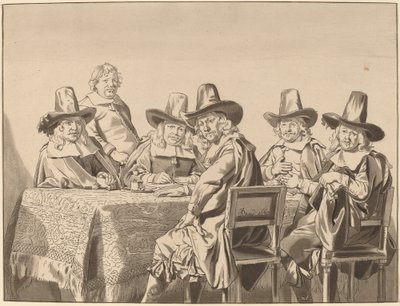 Direktører for Orphan Asylum of Haarlem, 1777, publisert 1786. av Bernhard Schreuder