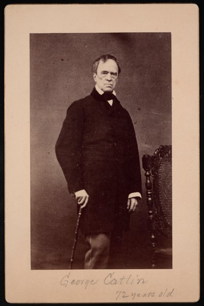 Portrett av George Catlin 1796-1872, ca 1867. av Bernheim