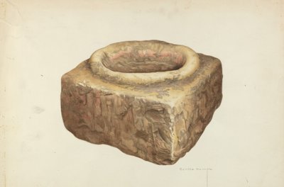 Sandstein helligvann font av Bertha Semple