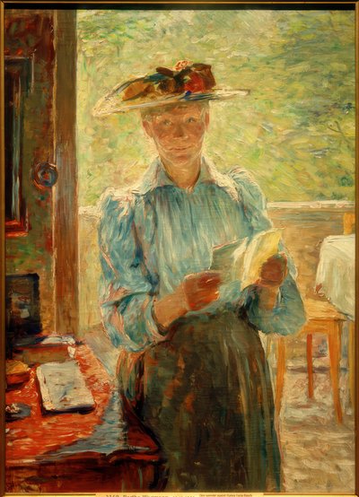 Portrett av den svenske pianisten Hanna Lucia Bauck av Bertha Wegmann