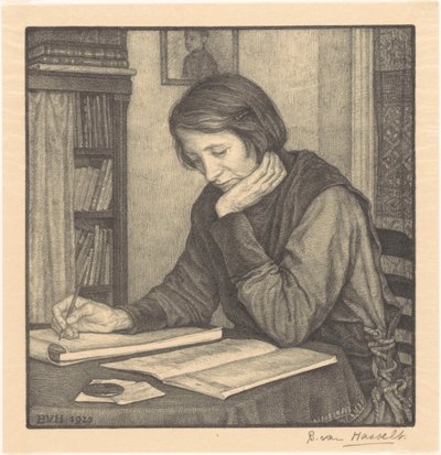 Portrett av Sanne Bruinier av Bertha van Hasselt (signed by artist)