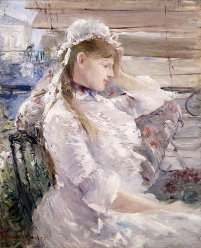 Behind the Blinds, 1879 av Berthe Morisot