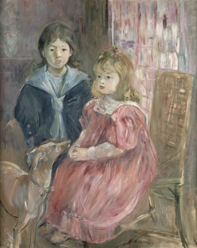 Dobbeltportrett av Charley og Jeannie Thomas, barn av kunstnerens fetter, Gabriel Thomas, 1894 av Berthe Morisot
