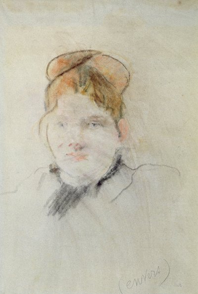 Head of a Woman, 1886 (pastell på papir) av Berthe Morisot