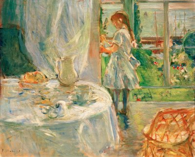 Hytteinteriør eller interiør i Jersey av Berthe Morisot