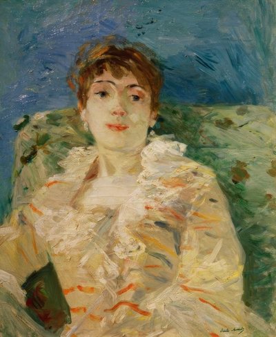 Ung kvinne på sofaen av Berthe Morisot