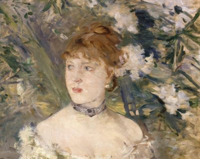 Ung kvinne i ballkjole av Berthe Morisot