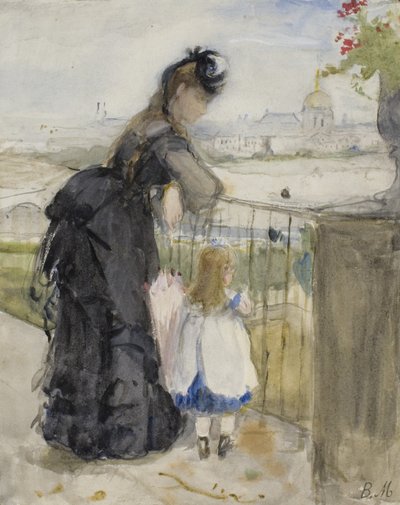 På balkongen, 1871-72 av Berthe Morisot