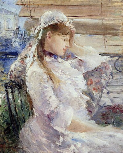 Profil av en sittende ung kvinne av Berthe Morisot