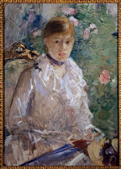 Sommer eller portrett av jentemaleri av Berthe Morisot av Berthe Morisot