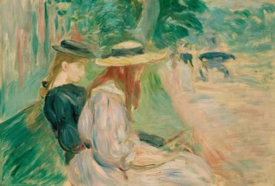 På en benk i Bois de Boulogne av Berthe Morisot
