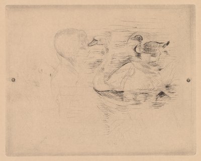Svane og and, med portretter av Julie av Berthe Morisot