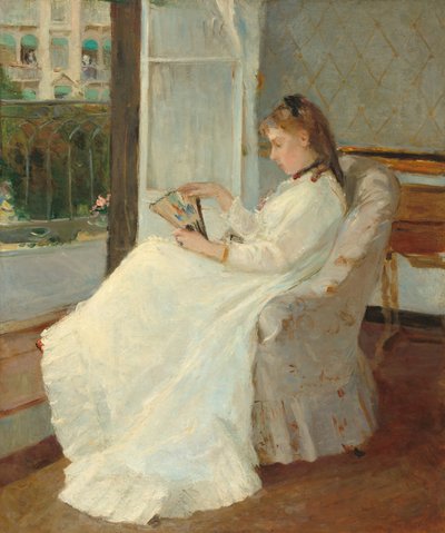 Kunstnerens søster ved et vindu av Berthe Morisot