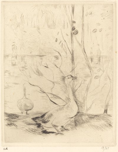 Gå i Boulougne-skogen, 18881890. av Berthe Morisot