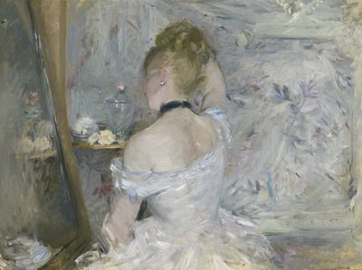 Kvinne ved toalettet hennes av Berthe Morisot