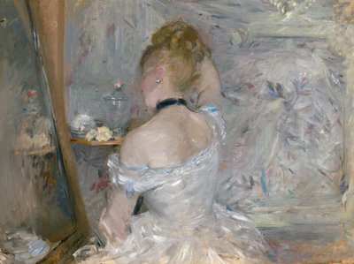 Kvinne på toalettet hennes, 187580. av Berthe Morisot