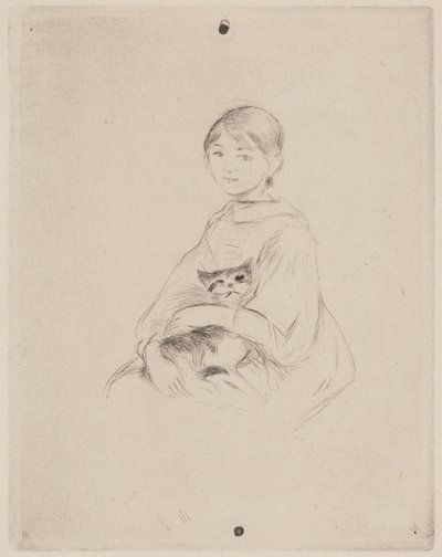 Ung jente med katt (Julie Manet) av Berthe Morisot