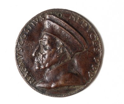 Medalje som viser Cosimo il Grande: recto av Bertoldo di Giovanni