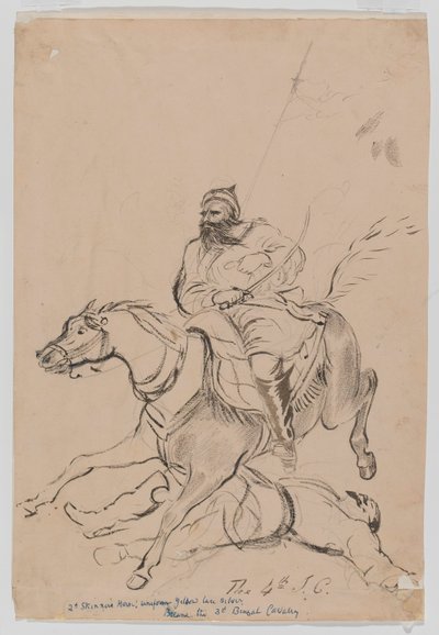 The 4th Irregular Cavalry, ca. 1845 (akvarell) av Bethune Donald Grant