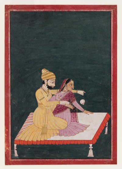 Harsha Hambira Kalyana Raga, før 1795 (wc og gull på papir) av Bhagvan attr. to Bhagvan attr. to