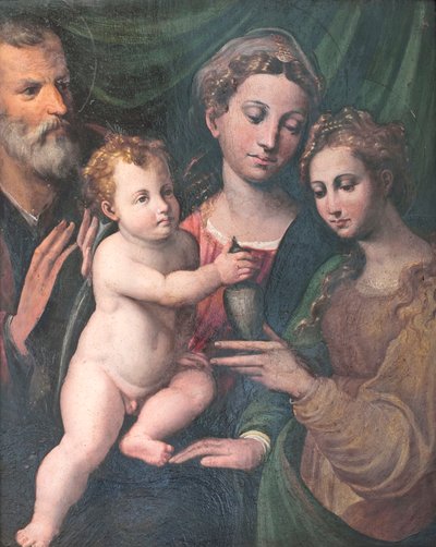 Jomfru og barn med St. Josef og St. Maria Magdalena av Biagio Pupini