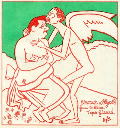 Edouard Herriot og Leon Blum i "Le Charivari" av Bib (1856 1946)