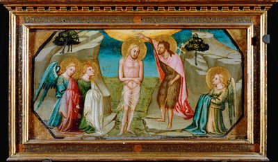 Kristi dåp med engler (maleri på lerret) av Bicci di Lorenzo