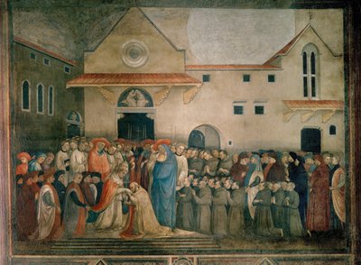 Innvielsen av Saint Egidio av pave Martin V av Bicci di Lorenzo