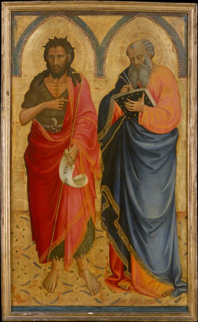 Heilige Johannes der Täufer und Matthäus av Bicci di Lorenzo