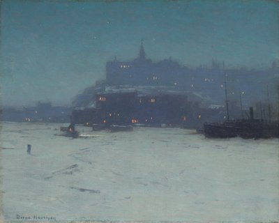 Quebec fra havnen, ca. 1910 av Lowell Birge Harrison