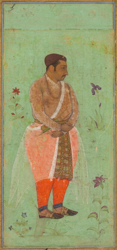 Portrett av Suraj Singh Rathor, Raja av Marwar og mors onkel til Shah Jahan..., ca. 1600. av Bishandas