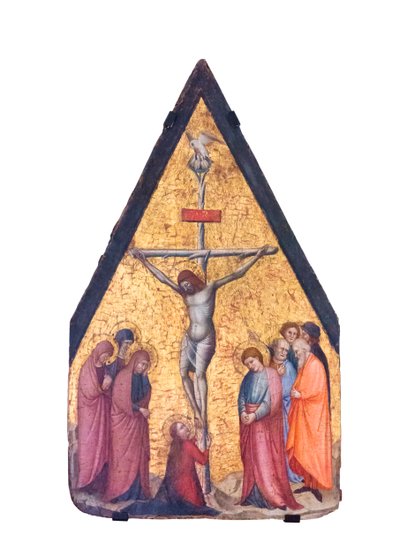 Korsfestelsen (tempera og gull på treplate) av Bitino da Faenza