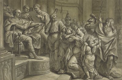 Eponina ber Vespasian om nåde for Sabinus av Blaise Nicolas Lesueur