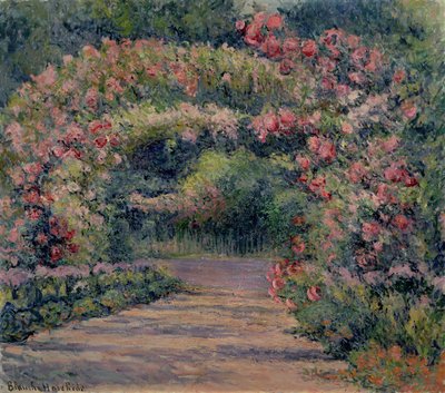 Rose Arbor at Giverny (olje på lerret) av Blanche Hoschede Monet