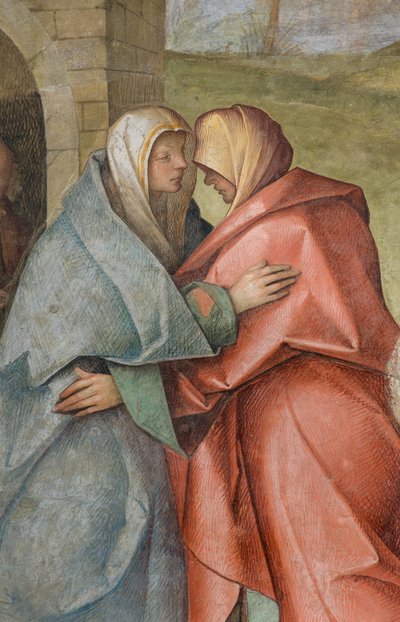 Central Nave, Third North Span, Visitation, Boccaccio Boccaccino 1516-17, detalj av Boccaccio Boccaccino