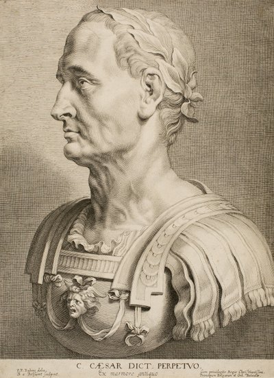 Julius Caesar, evig diktator, fra tolv kjente greske og romerske menn, ca. 1633 av Boetius Adams Bolswert