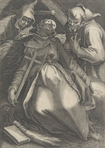 Sancta Euphrolyna, fra serien Female Eremitter, 1600-1633 av Boetius Adams Bolswert