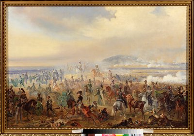 Slaget ved Leipzig i oktober 1813 (eller Battle of the Nations, Napoleonskrigen av Bogdan Willewalde