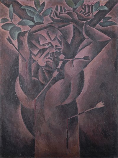 Saint Sebastian, av Bohumil Kubista (1884-1918), olje på lerret, 98x75 cm av Bohumil Kubišta