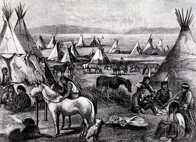 Navajo indisk leir av Bohuslav Kroupa