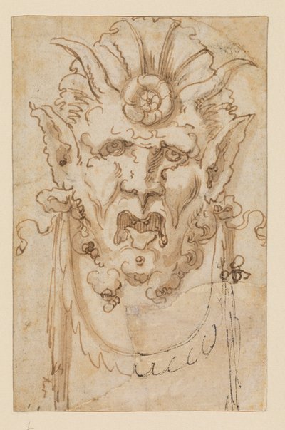 Grotesk maske, 1600-tallet av Bolognese School