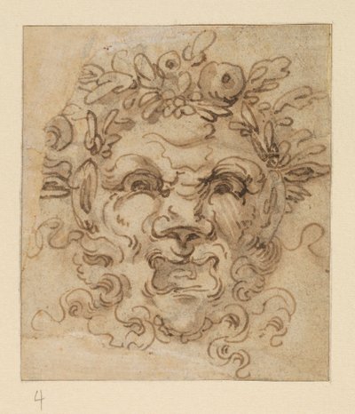 Grotesk maske, 1600-tallet av Bolognese School