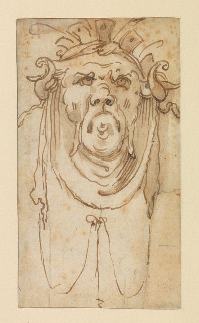 Grotesk maske, 1600-tallet av Bolognese School