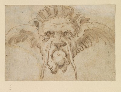 Grotesk maske, 1600-tallet av Bolognese School