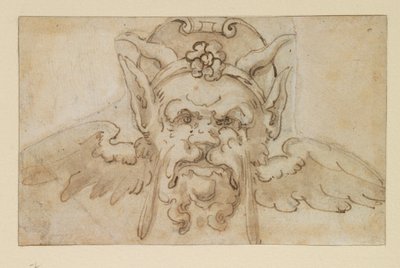 Grotesk maske, 1600-tallet av Bolognese School