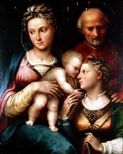 St. Catherines mystiske ekteskap av Bolognese School