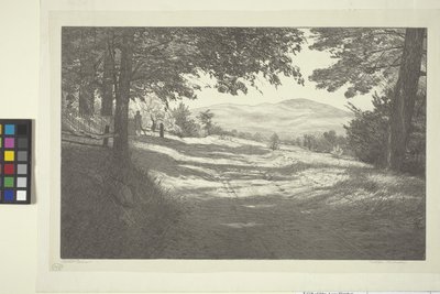 North View (blekk på papir) av Bolton Coit Brown