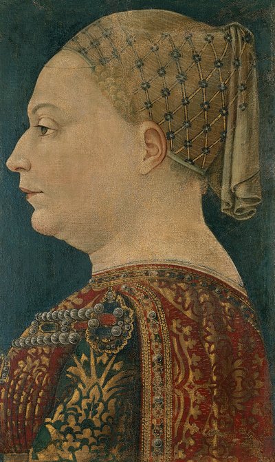 Portrett av Bianca Maria Visconti (Settimo Pavese av Bonifacio (attr.) Bembo